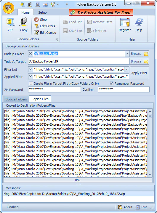 recursive folder backup python